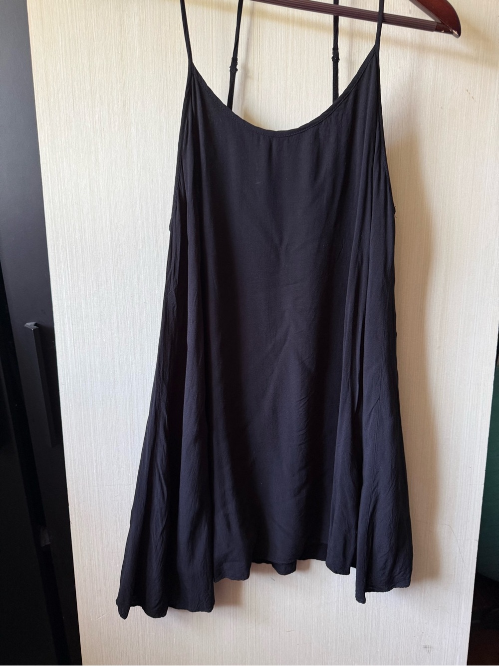 Hanger 221 Black Spaghetti Strap Swing Dress